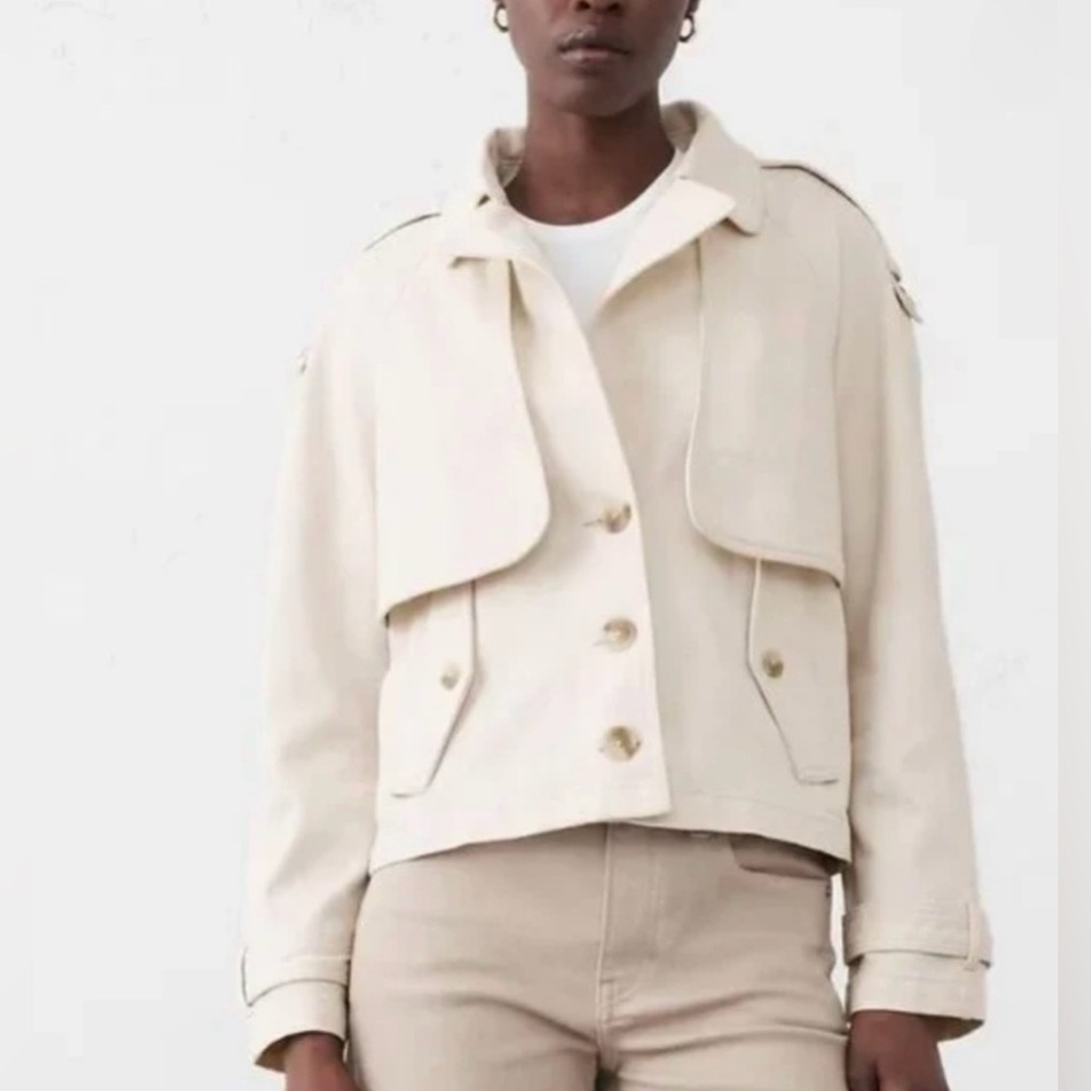 Banana Republic Denim Short Trench Jacket - Picture 2 of 5